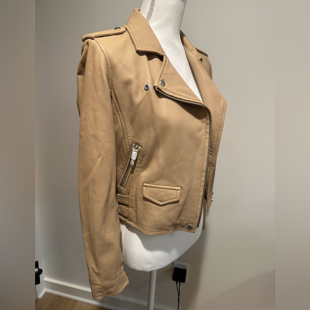 IRO Asheville Lambskin Moto Jacket Size 38 New - Picture 6 of 14